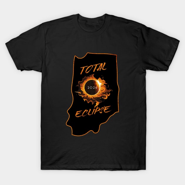 Total Eclipse 2024 Indiana T-Shirt by 5 Points Designs